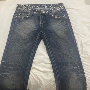 Studded flare jeans